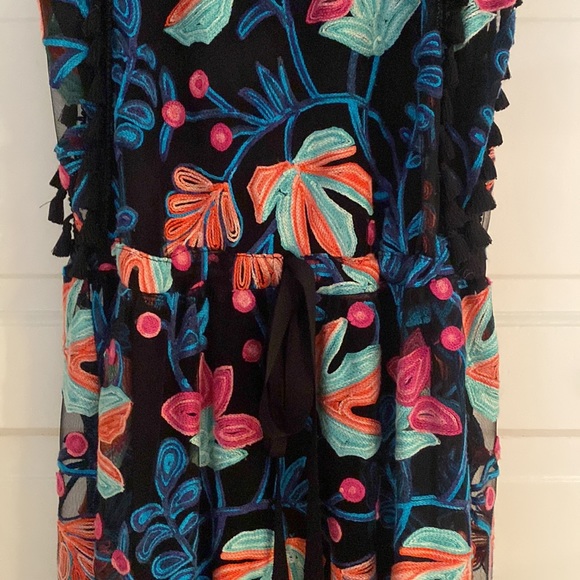 Eva Franco ‘Stevie’ Tasseled & Embroidered Sleeveless Midi Dress 🥳 - Picture 5 of 8